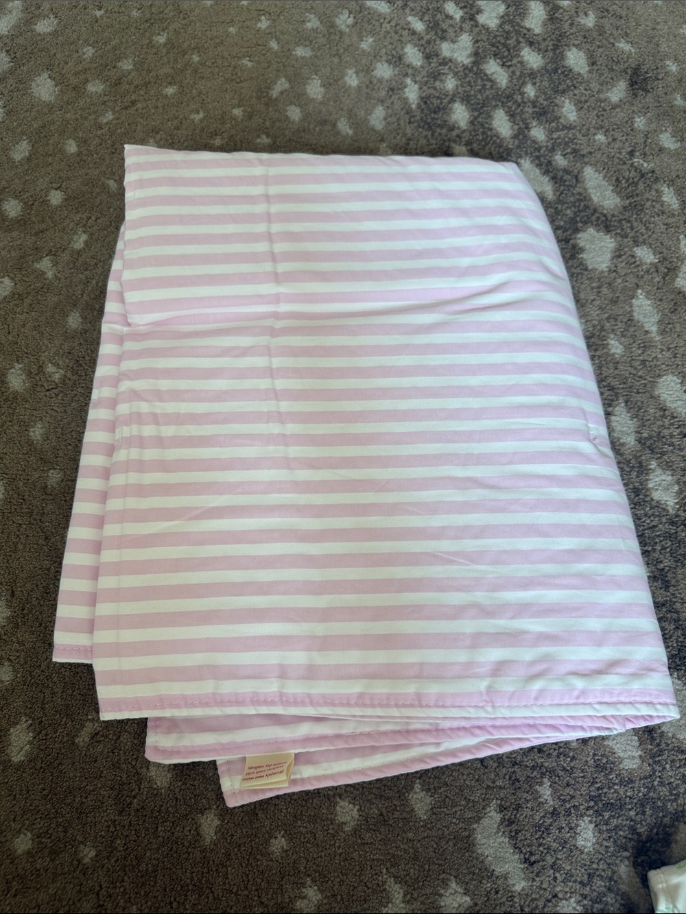 Striped Pink and White Bedding Throw